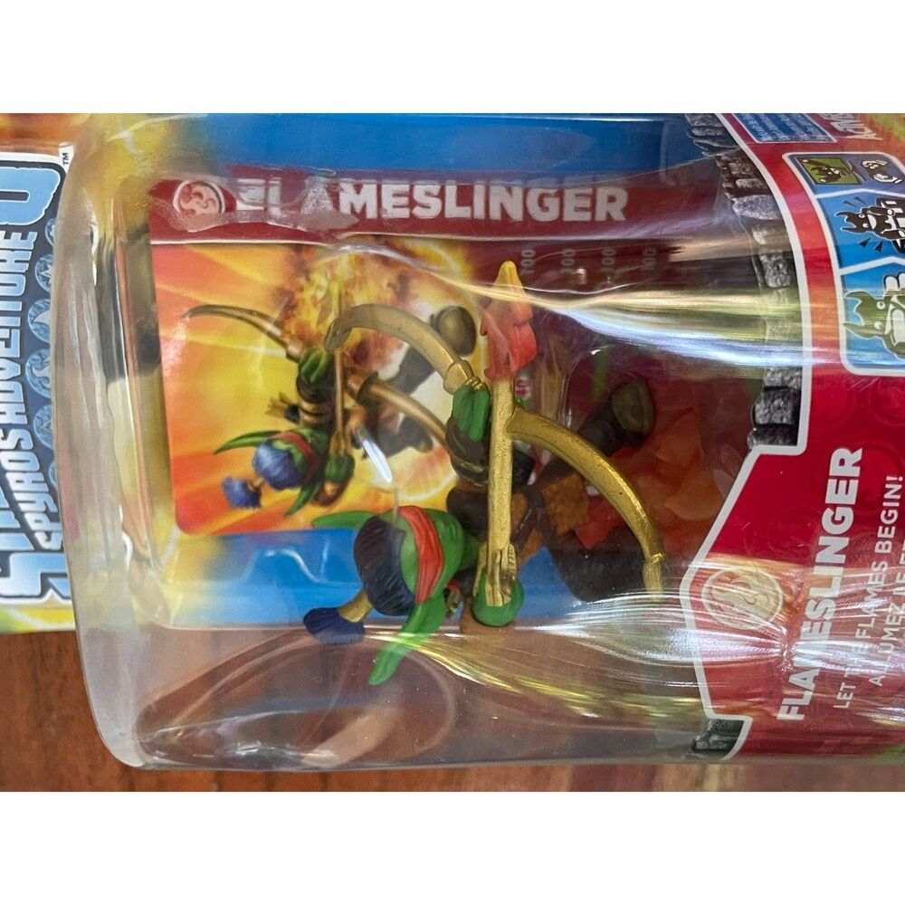 Lot of 2 Skylanders Spyros Adventure Figures Flameslinger Drill Sergeant NIB